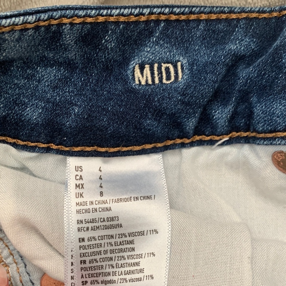 American Eagle Outfitters Ripped Blue Jean Shorts - Picture 2 of 6